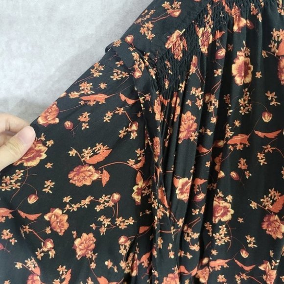 Free People Floral Boho Flower Field Mini Dress size Large - Picture 13 of 16